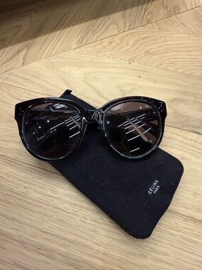 Celine Round Tortoiseshell Cat Eye Sunglasses
